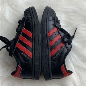 Toddler Size 9 Adidas Superstar Classics BlackRed Toddler Size 9 Adidas Superstar Classics BlackRed